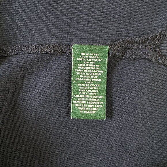 Lauren Ralph Lauren Capri Navy Top SzS Cotton V-Neck Cap Sleeve Y2K Casual Elena - Picture 5 of 6